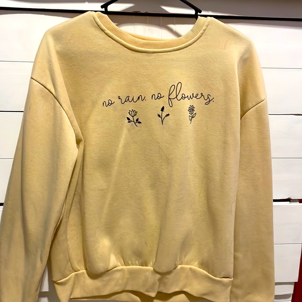 pastel yellow crewneck